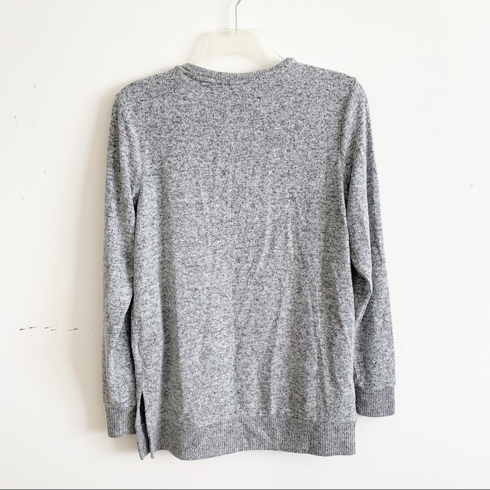 Lucky Brand Cloud Jersey V Neck Tunic Shirt gray - Picture 5 of 13